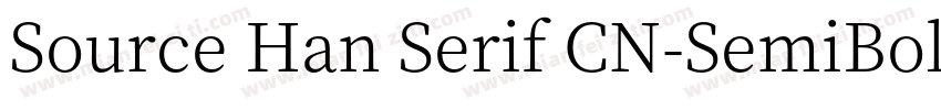 Source Han Serif CN-SemiBold Sourc字体转换